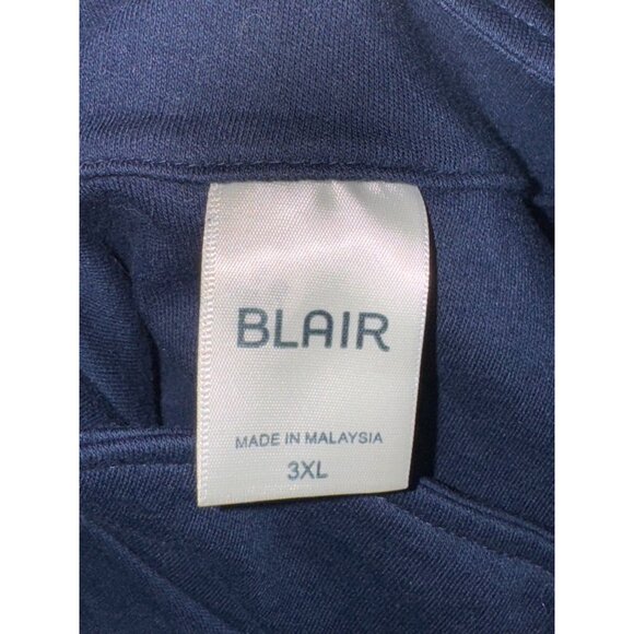 Blair Womens 3XL Navy Sleeveless Zip-Up Vest With Pockets - Picture 2 of 5